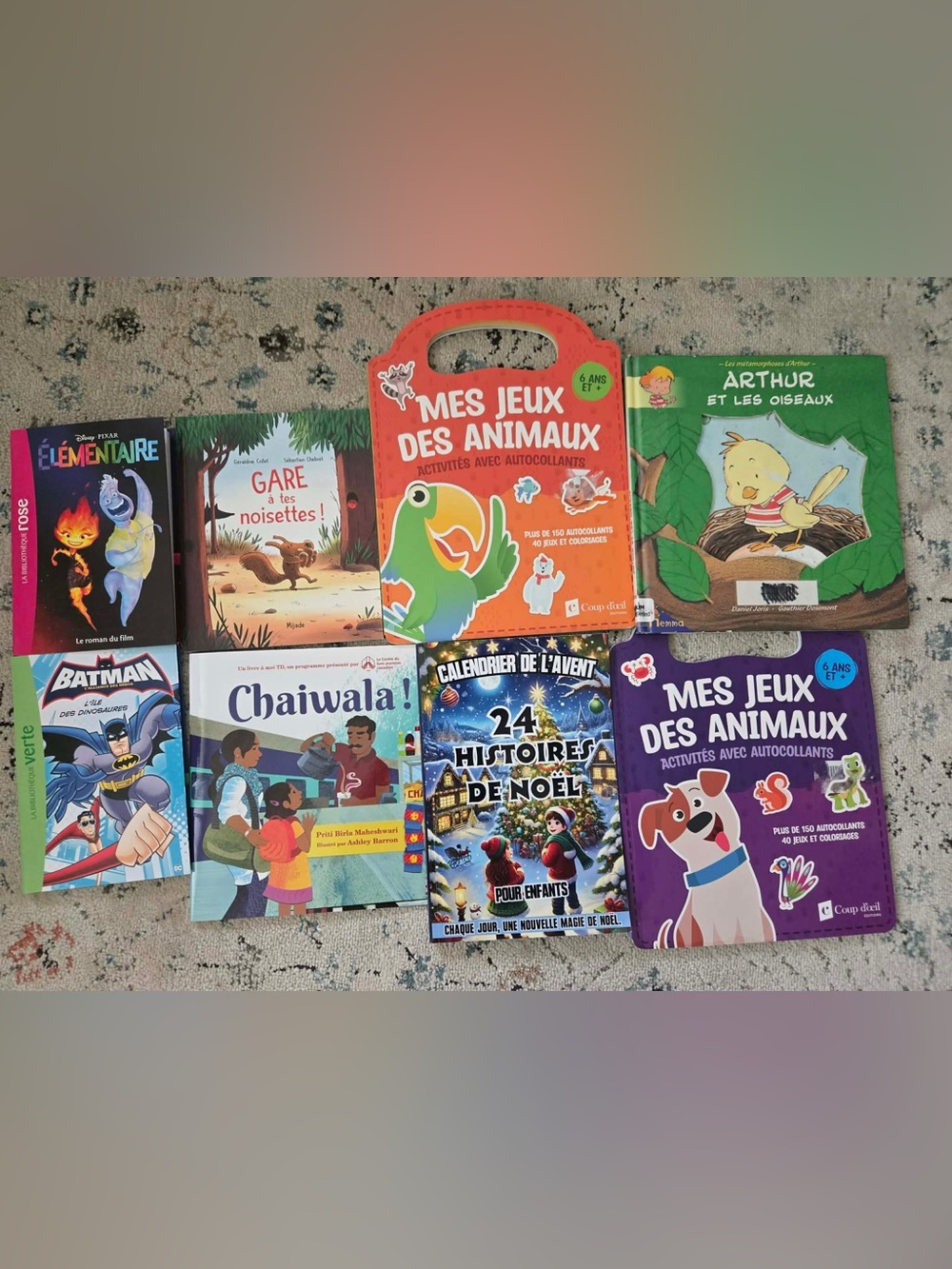 Lot of 9 Children's Activity & Picture Books - Bright Multicolor (French)